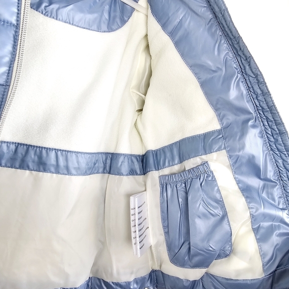 Michael Kors Chambray Blue Sherpa-Lined Puffer Coat NWT 2T - Picture 10 of 16